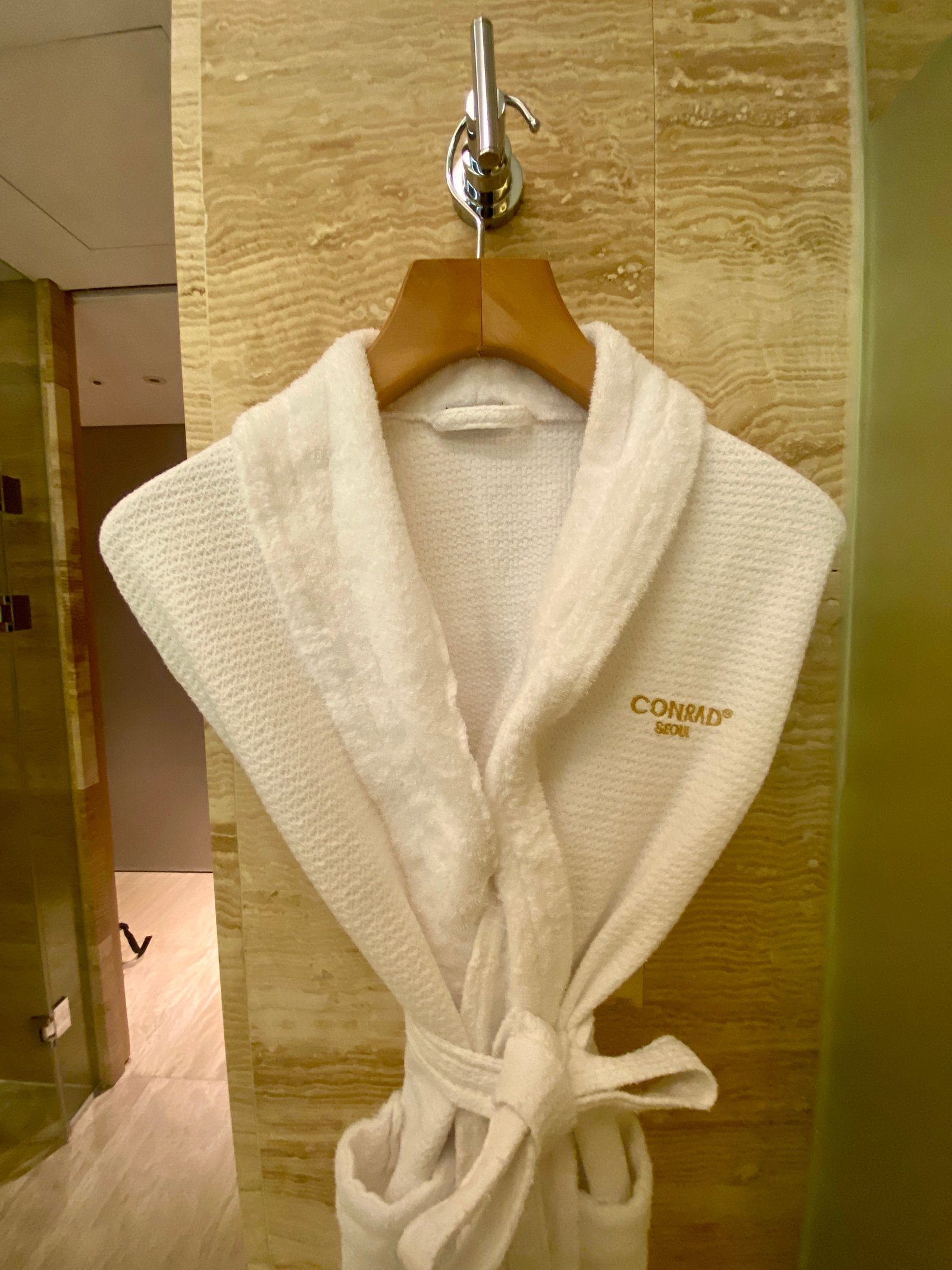Bathrobe in Conrad Seoul room