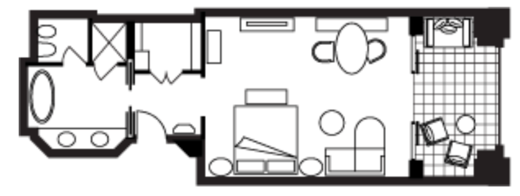 Four Seasons Jumeirah - Deluxe Room Layout