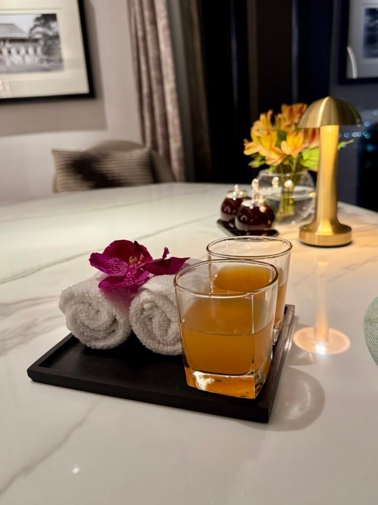 Ritz Carlton Bangkok Welcome Drink